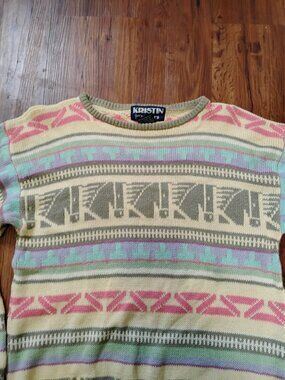 Vintage Miller's Kristin Horse Nordic Pattern Crewneck Sweater